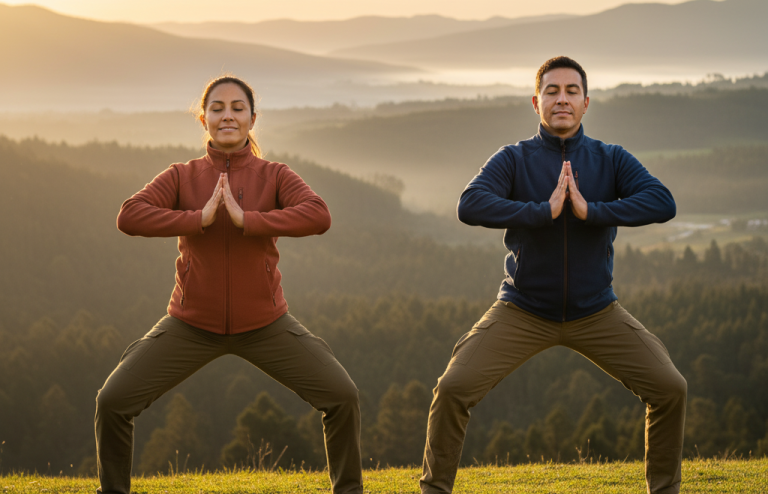 personas practicando danza guiada.