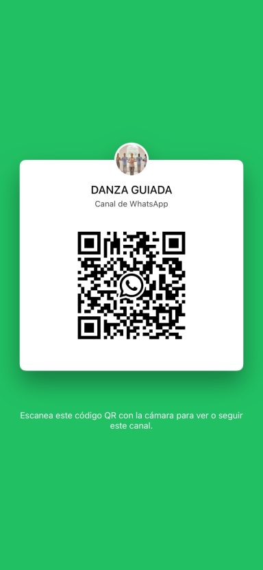 Código QR en un fondo verde con información de contacto.